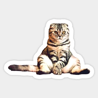 Sitting Cat is Feeling Bored Sticker